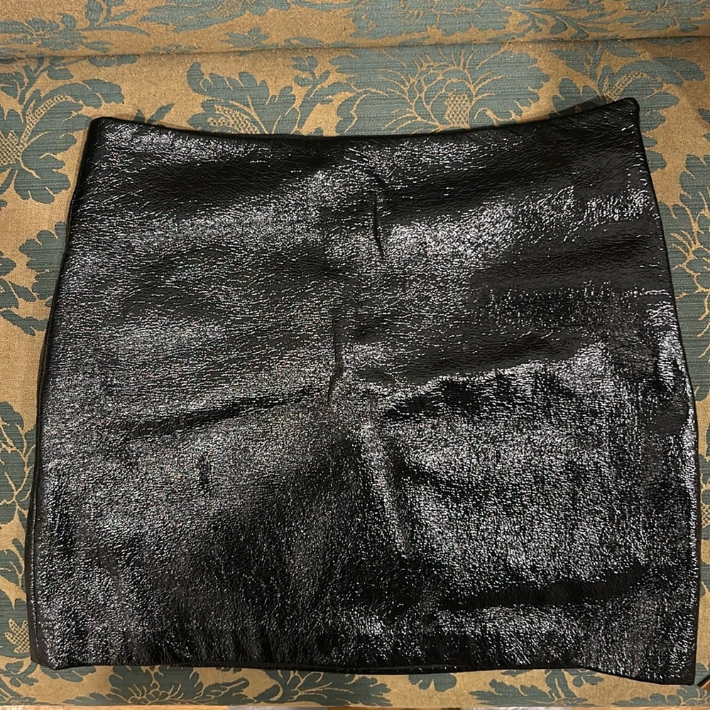 Theory pleather mini skirt size 0